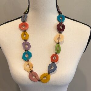 Colorful Hexagon Necklace